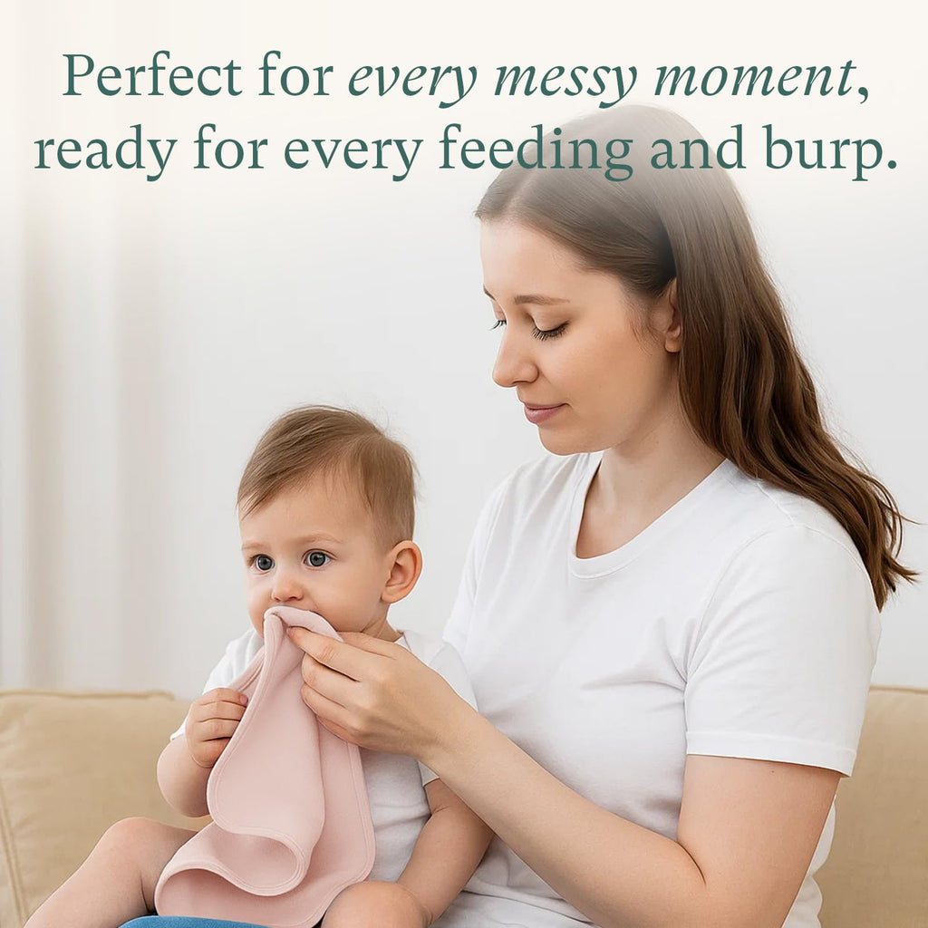 Supersoft Bamboo Viscose Burp Cloths, 3-Pack, Large 21" x 10"