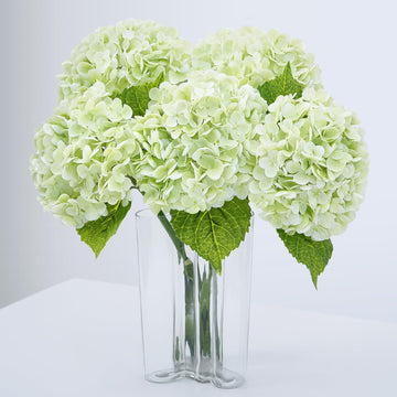 21" Real Touch Green Artificial with Long Stem & Leaves, Full Latex Faux Decor Party Floral Arrangements Wedding