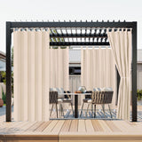 Waterproof Outdoor Curtains for Patio - Windproof Tab Top Ga - Image 2