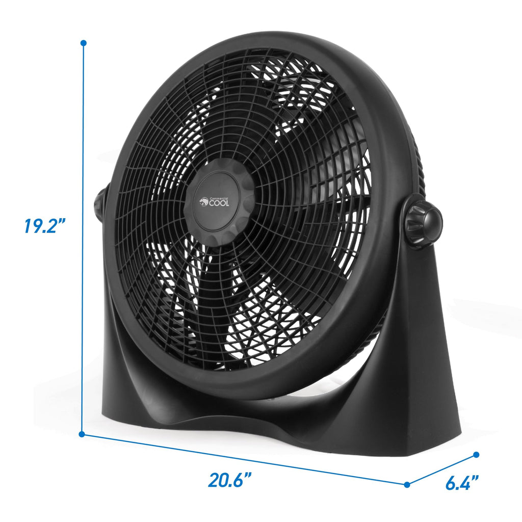 16 Inch High Velocity Floor Fan, Black, CFF16B