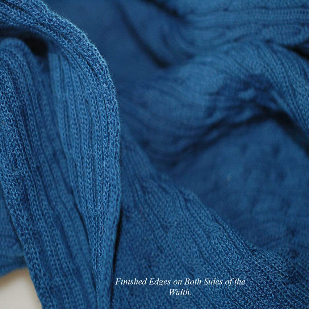 Cable Twist Knit Fabric, Selvedge Edge 14 Colours, Knitted Sweater Style Cotton Feel Material. Superb Cloth for