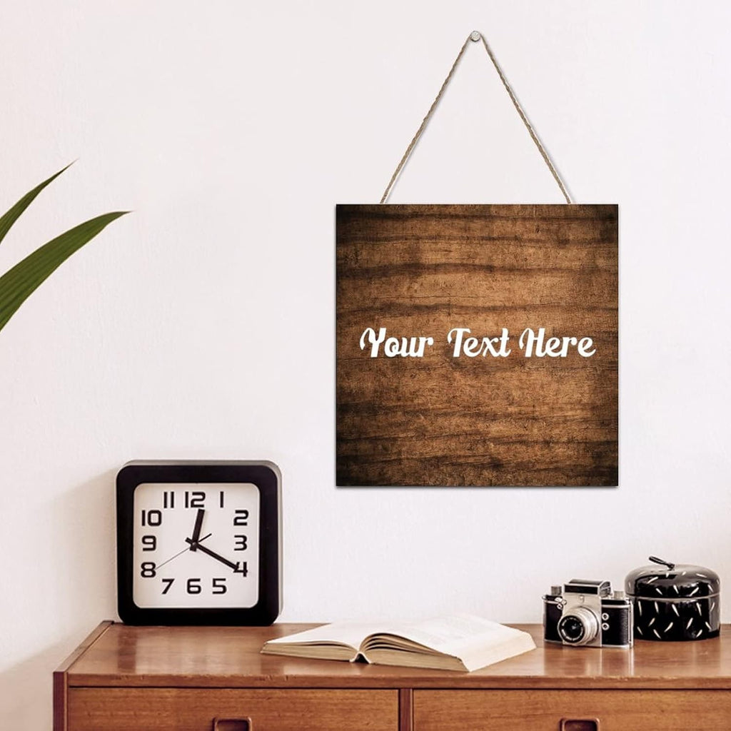 Personalized Wooden Family Name Sign Custom Home Welcome Wood Plaque Ready to Hang Wall Art Home Decor for Indoor