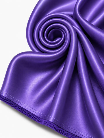 Premium Bridal Wedding Satin Charmeuse Fabric 60 Wide Sold by The Yard (Purple)