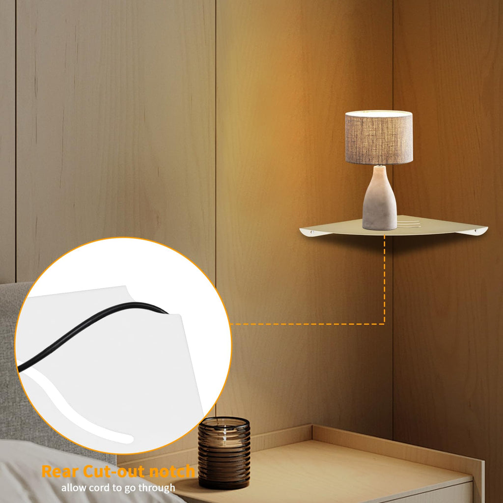 Small Corner Shelf, 9in Metal Corner Shelves withs Hole