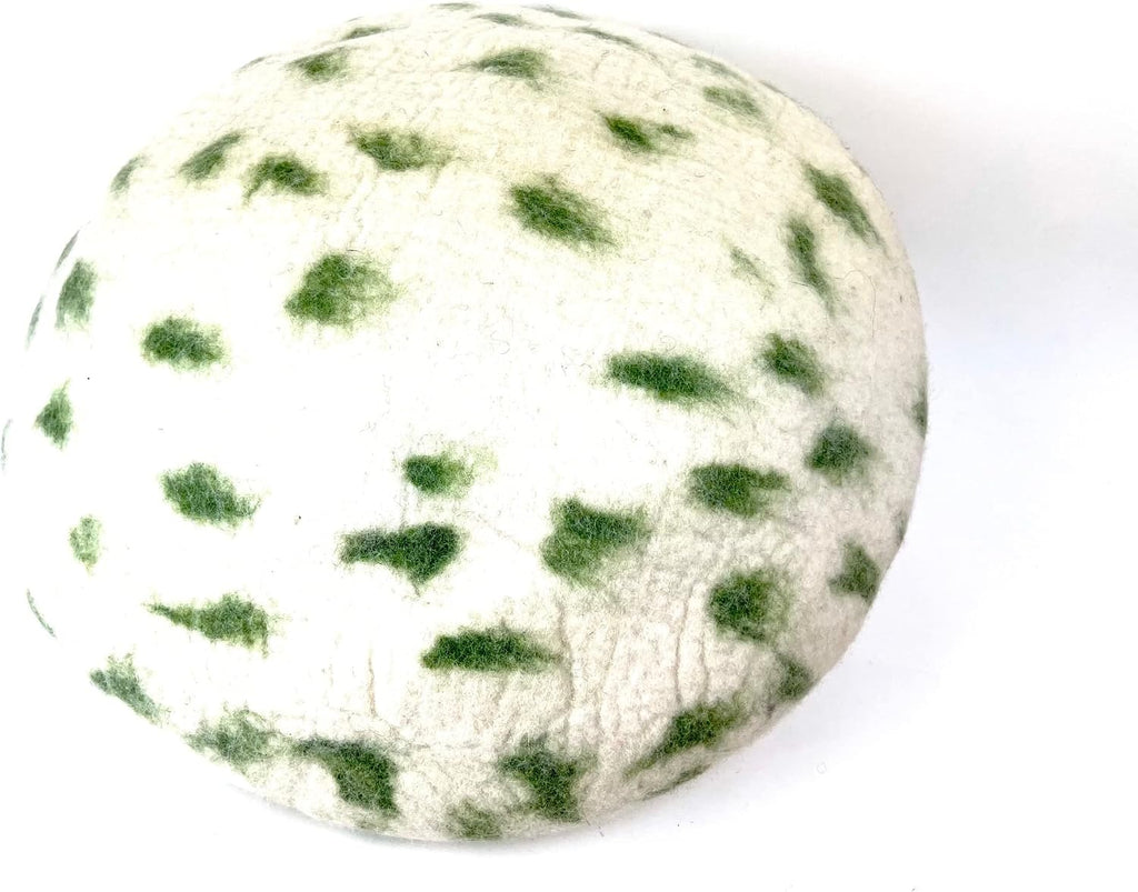 100% Green on White Felt Cat Cave, Cat Bed, Kitty Cave Felt Wool, Kitty Cat Lover Gift, Modern cat bed, Kitty Cat