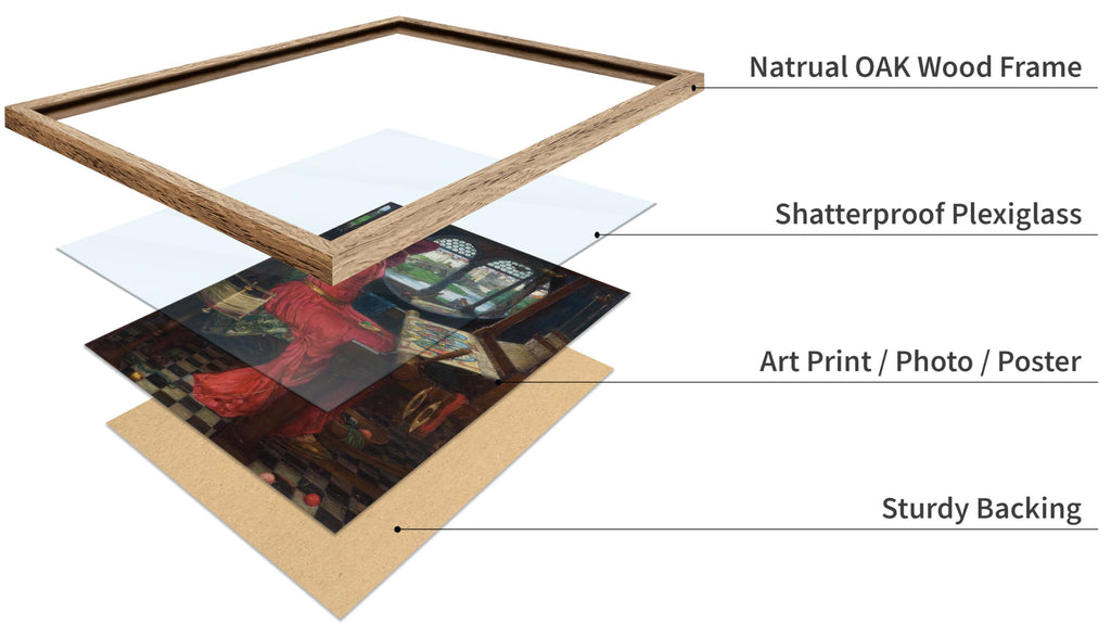 Master Vintage I am Half Sick of Shadows Print - John William Waterhouse Poster - Lady of Shalott Art - Woman Weaving