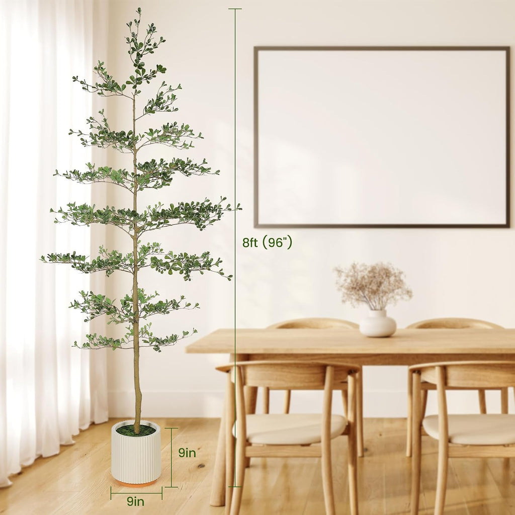 Faux Black Olive Tree 8ft with Planter - Artificial Shady Lady Tree