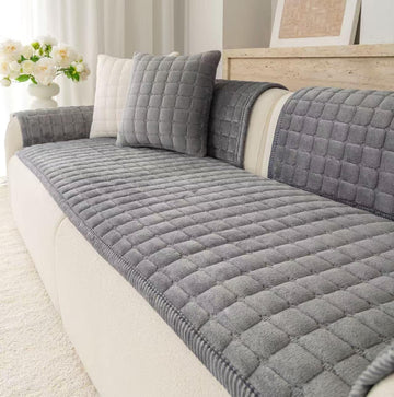 Velvet Washable Couch Cover for Dog, L Shape Sofa Cover for Pets.