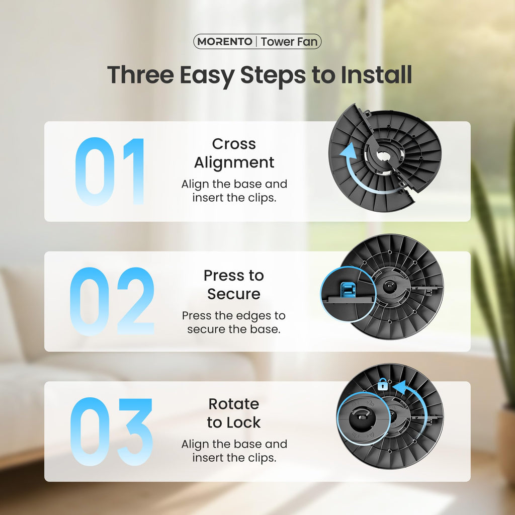 Smart Tower Fan with Remote, WiFi/App/Voice Control, 25dB, Black