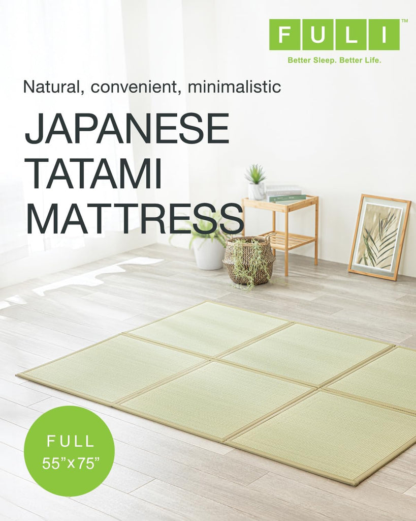 Tatami Mattress, Foldable Igusa Rush Grass, Natural