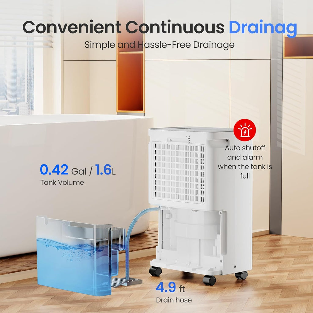 30 Pints Smart Dehumidifier with WiFi App, for Home & Bedroom Up to 2,000 Sq. Ft.