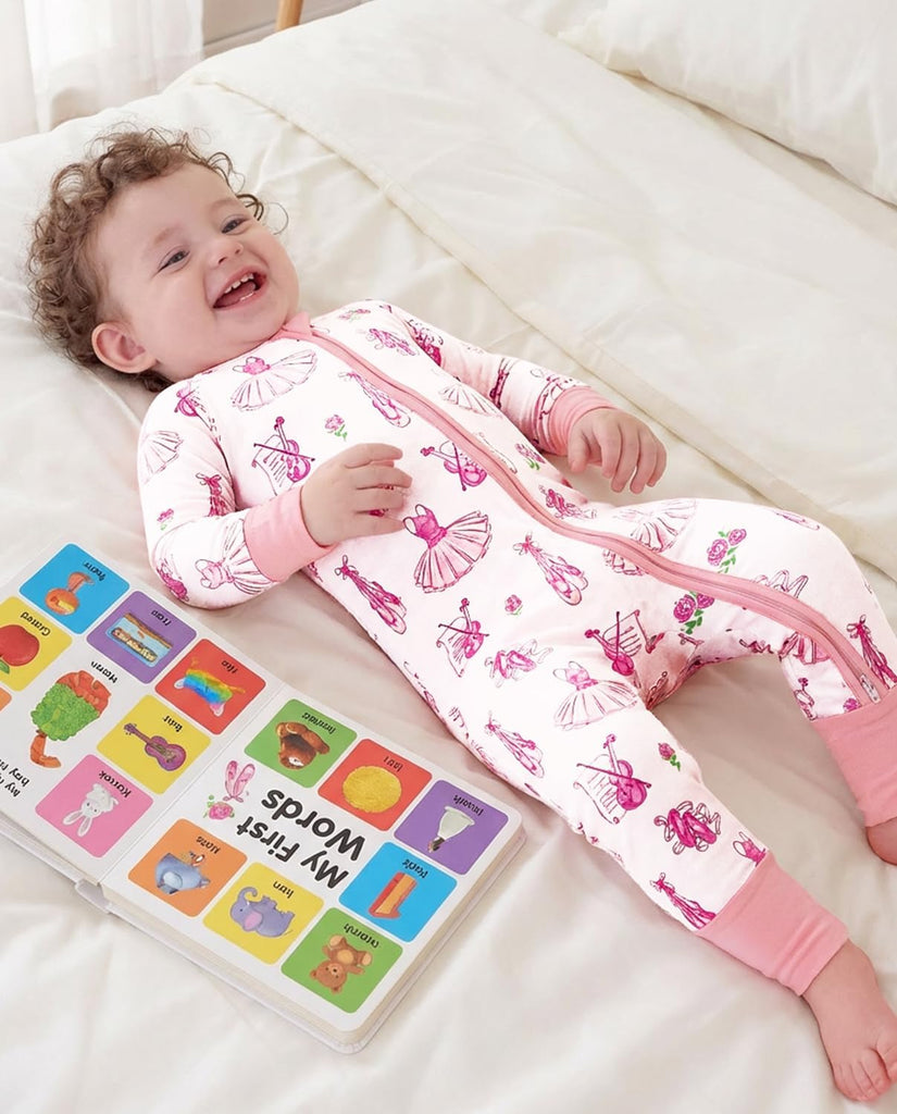 Viscose Derived from Bamboo Baby Footie Pajamas Convertible Sleeper for Baby Girl Zipper Onesie