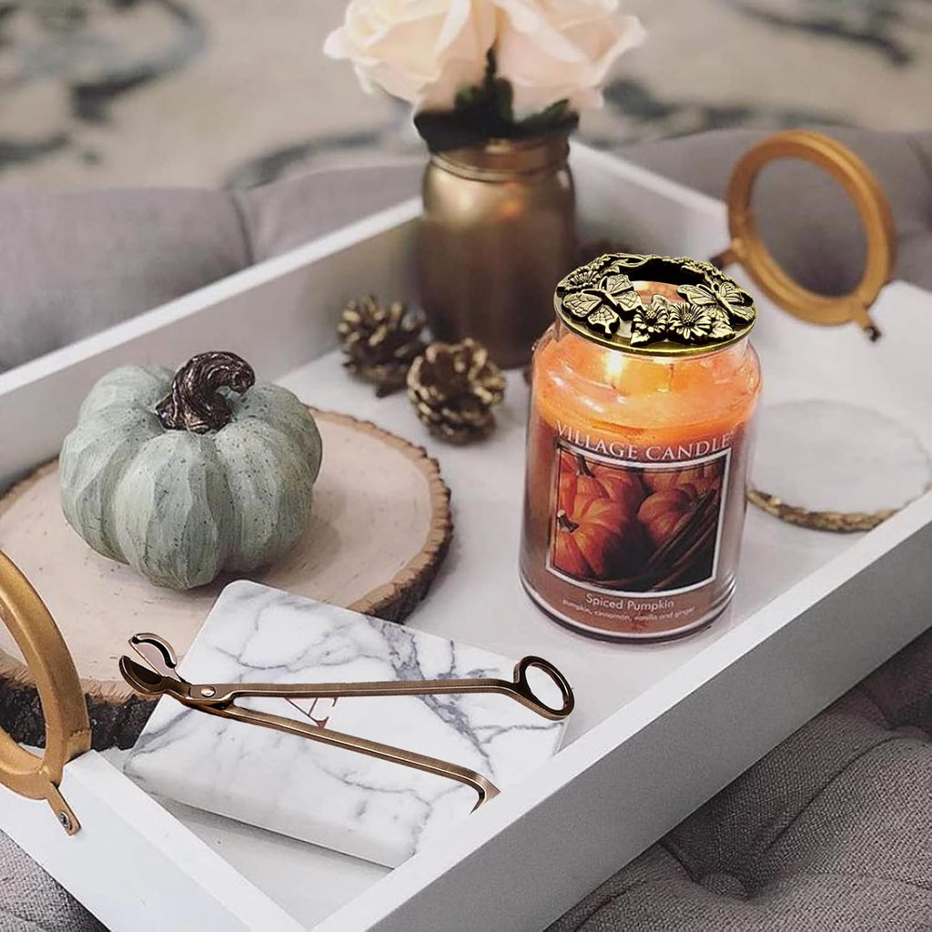Candle Care Kit with Gift Box, Including Wick Trimmer、Candle Snuffer、2 Candle Toppers and Wick Dipper - Set of 5