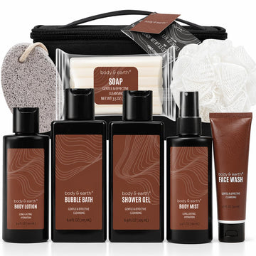 8pc Sandalwood Gifts for Men Spa Gifts Bath Set for Man
