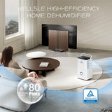 Energy Star Certified Dehumidifier for Home and Basement, Portable Dehumidifier with Drain Hose and Water Tank