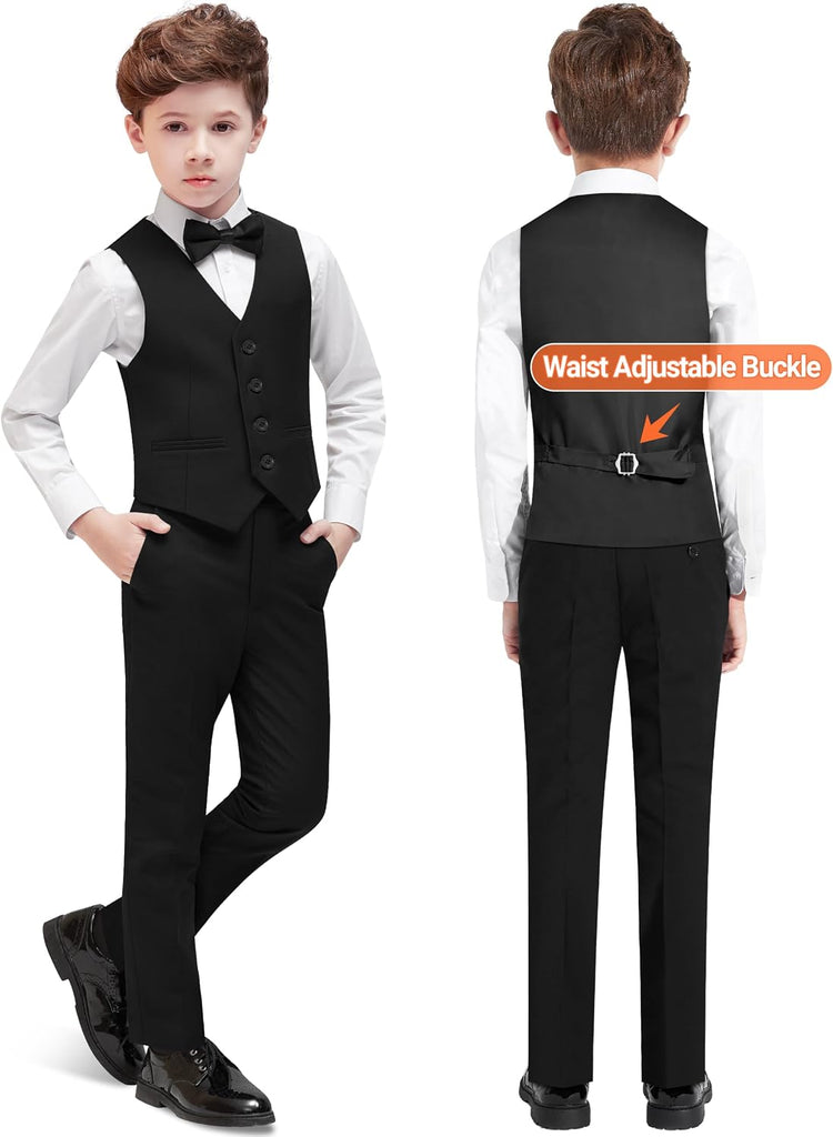 Boys Suit Piece & Piece Tuxedo for Kids with Suspenders