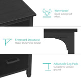 Computer Desk with File Drawers Cabinet, 47 Inch Reversible Home Office Desks with Filing Cabinet for Small Space