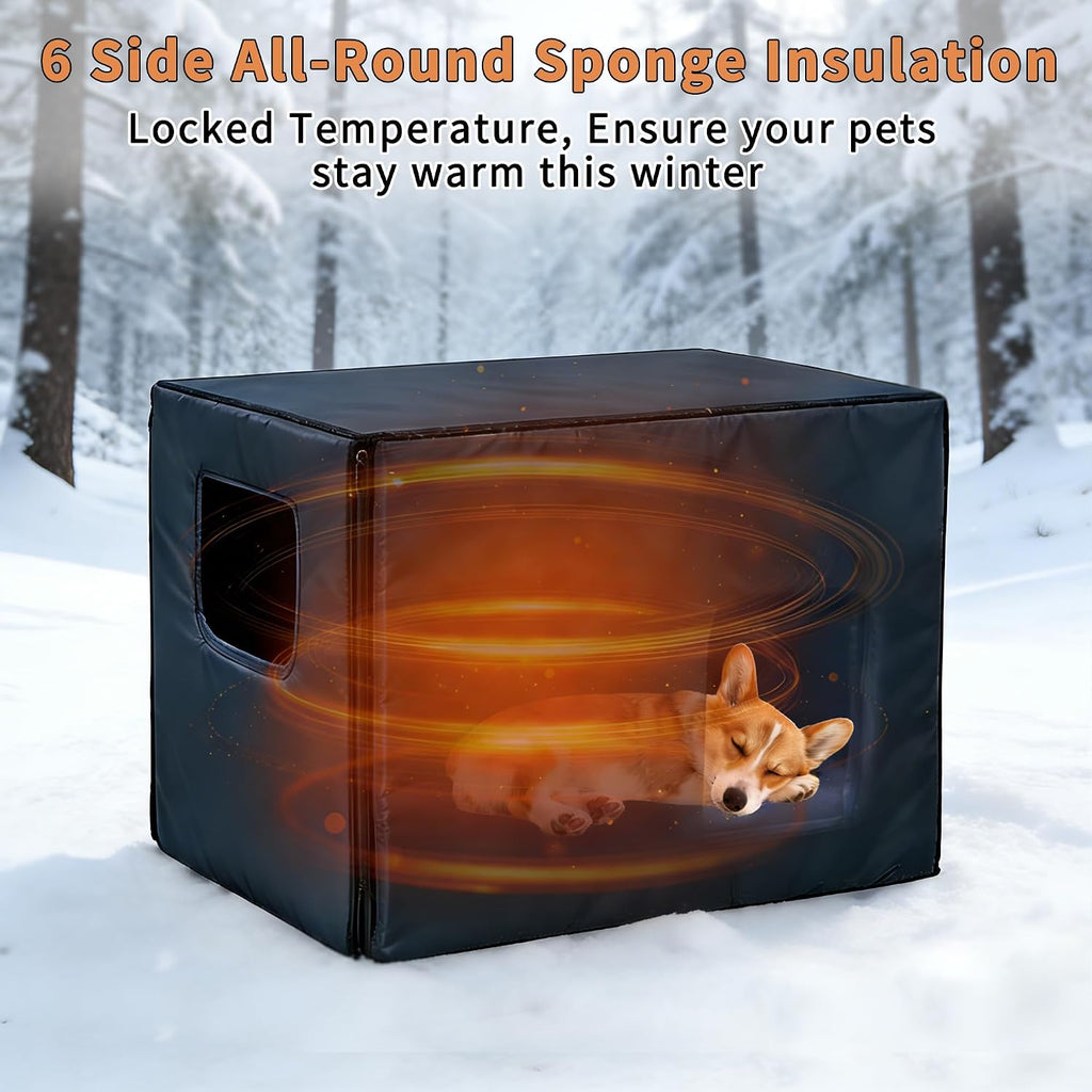 Insulated Dog House for Outside, Weatherpoof Dog House Outdoor Indoor