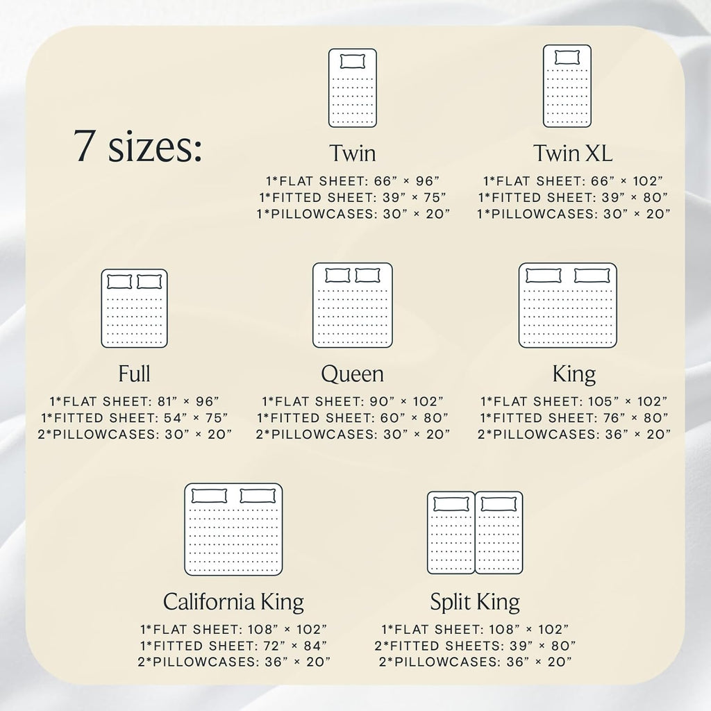 Queen Sheet Set, Bed Sheets Queen 4PC, Deep Pocket Cooling Bed Sheets, Soft Hotel Luxury Bedding for Mattress Wrinkle
