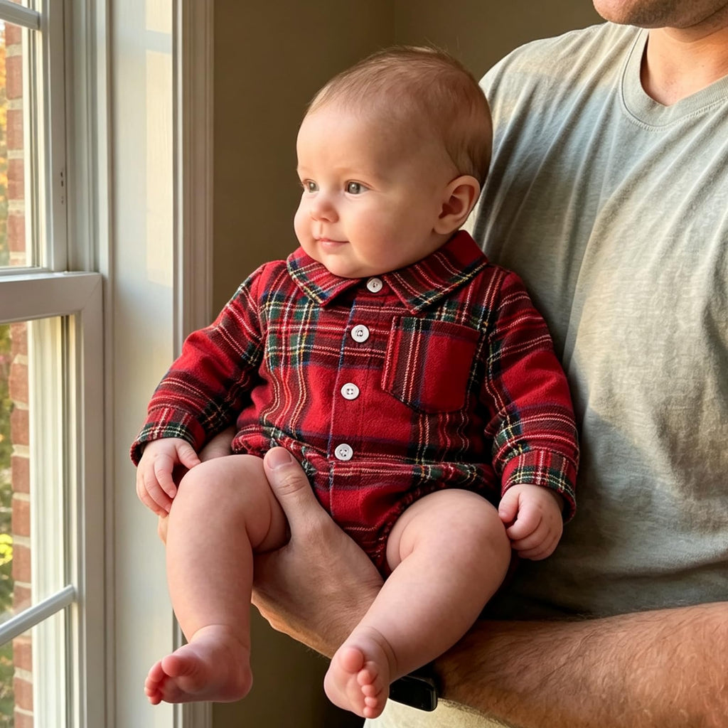 Newborn Outfit Baby Romper Boy Girls Flannel Bodysuit
