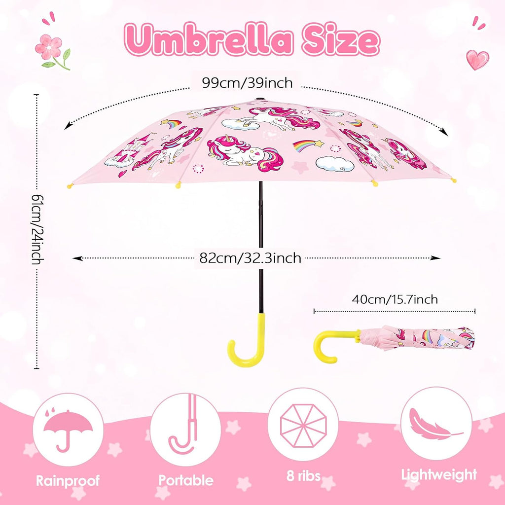 Kids Umbrella for Girls Boys Lightweight and Portable Compact Toddler Umbrella