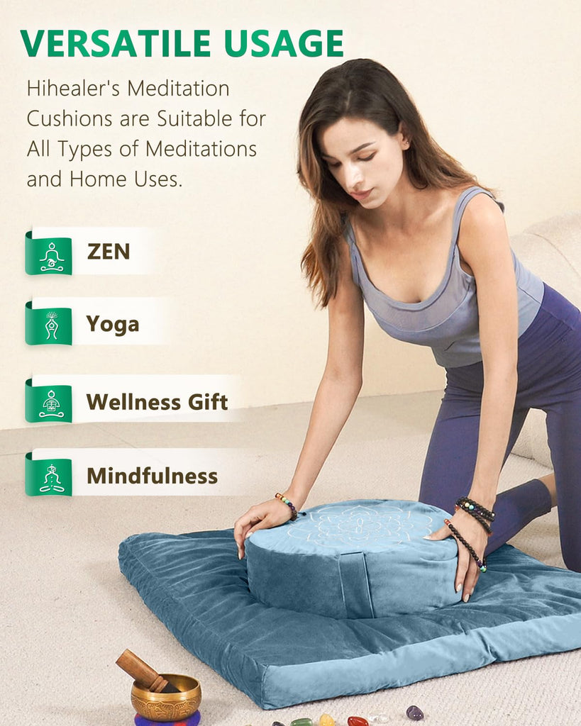 Meditation Cushion, Traditional Tibetan Velvet Meditation Pillow
