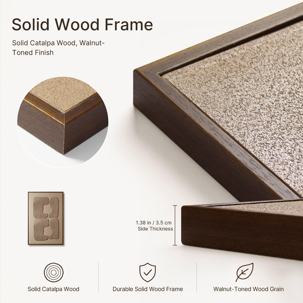 3D Textured Abstract Wall Art, 24 x 36 in, Warm Neutral
