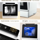 Countertop Dishwasher, 8 Wash Programs NEW Upgraded Model Portable Dishwasher with Child Lock & Delayed Start Function