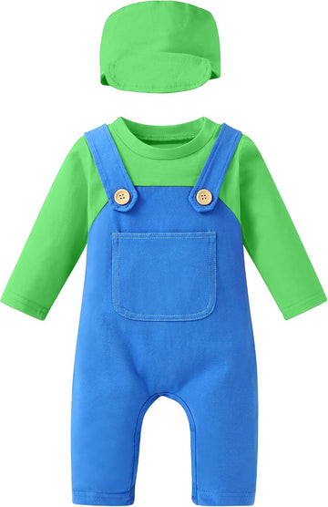 Baby Clothes Classic Overalls-Style Mock 2 Piece Jumpsuit Set Baby Outfit