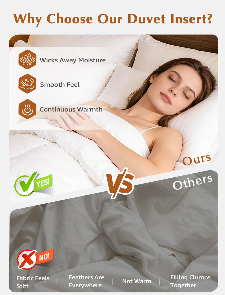 Organic Goose Feather Down Fiber Comforter California King Size