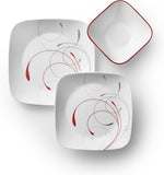 Vitrelle 18-Piece Service for 6 Dinnerware Set Triple Layer Glass and Chip Resistant