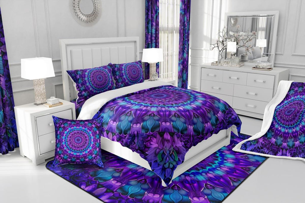 Mandala Comforter Set Queen Boho Chic Medallion Bedding Set