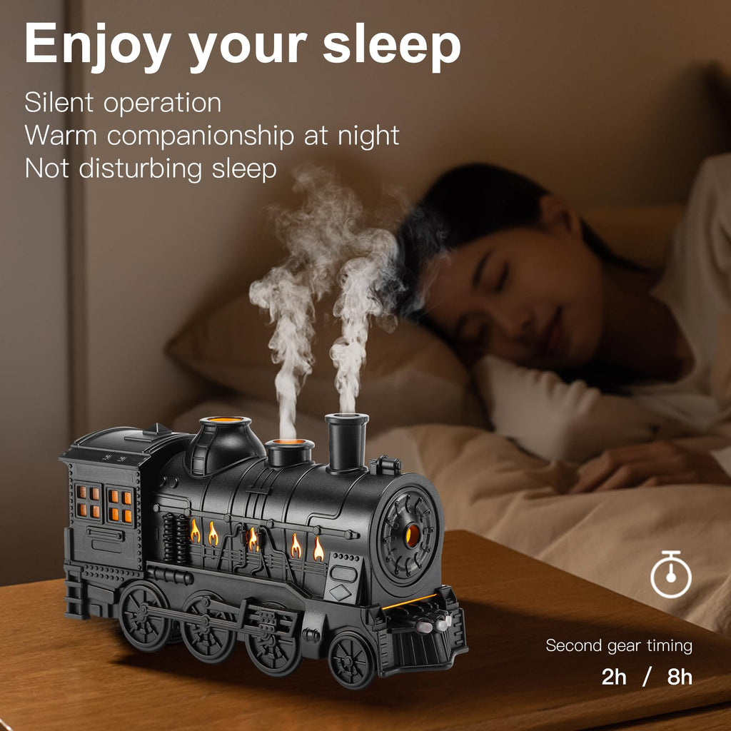 Essential Oil Diffuser Train Diffuser 300ml, Train Humidifier, Aromatherapy Diffuser Cool Mist Aromatherapy with 2