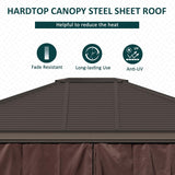 10' x 12' Hardtop Gazebo with Curtains and Netting