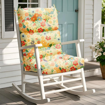 Rocking Chair Cushion, Waterproof Chairs Cushions for Adirondack Chairs Patio Chair High Back Thicked Cushions