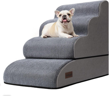4-Step Dog Stairs and Ramp for Beds or Couch, Pet Steps for Dogs and Cats