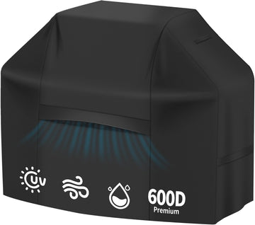 ICOVER Grill Cover 82 Inch, BBQ Grill Cover for Outdoor Grill, 600D Heavy-Duty Waterproof BBQ Cover, Large Barbecue
