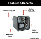 Tankless Gas Water Heater, White, 2.4 GPM, 60, 000 BTU, Antifreeze Protection, Propane w/Electric Ignition