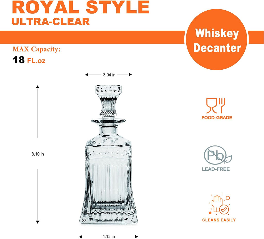 Whiskey Decanter with Stopper,18 oz