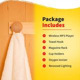 HEATWAVE Coronado 2 Person Hemlock Low EMF Infrared Wood Sauna for Home & Indoor Relaxation