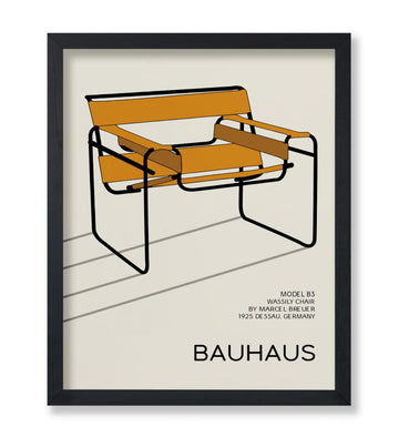 Art Wassily Chair Print - Bauhaus Poster - Minimal Art - Modern Gift for Men & Women - Great Wall Decor - 16x20