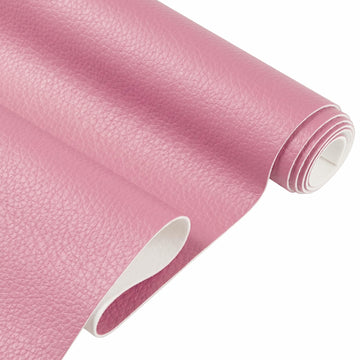 Faux Leather Fabric by The Yard, 55" W, Pink-6 Yards