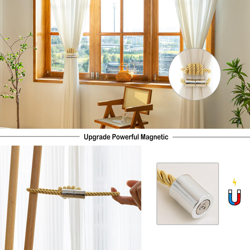 Curtain Tiebacks Magnetic Decorative Rope Tie Backs Holdbacks