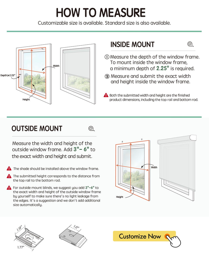 Motorized Blinds with Remote, Smart Blinds for Windows, Custom Size