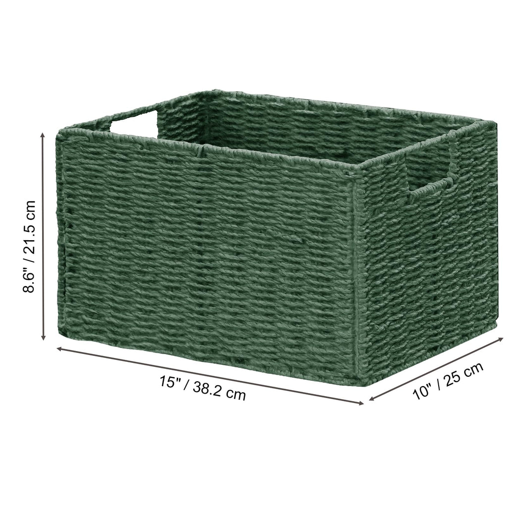 Large Wicker Storage Basket, Collapsible Baskets for Organizing
