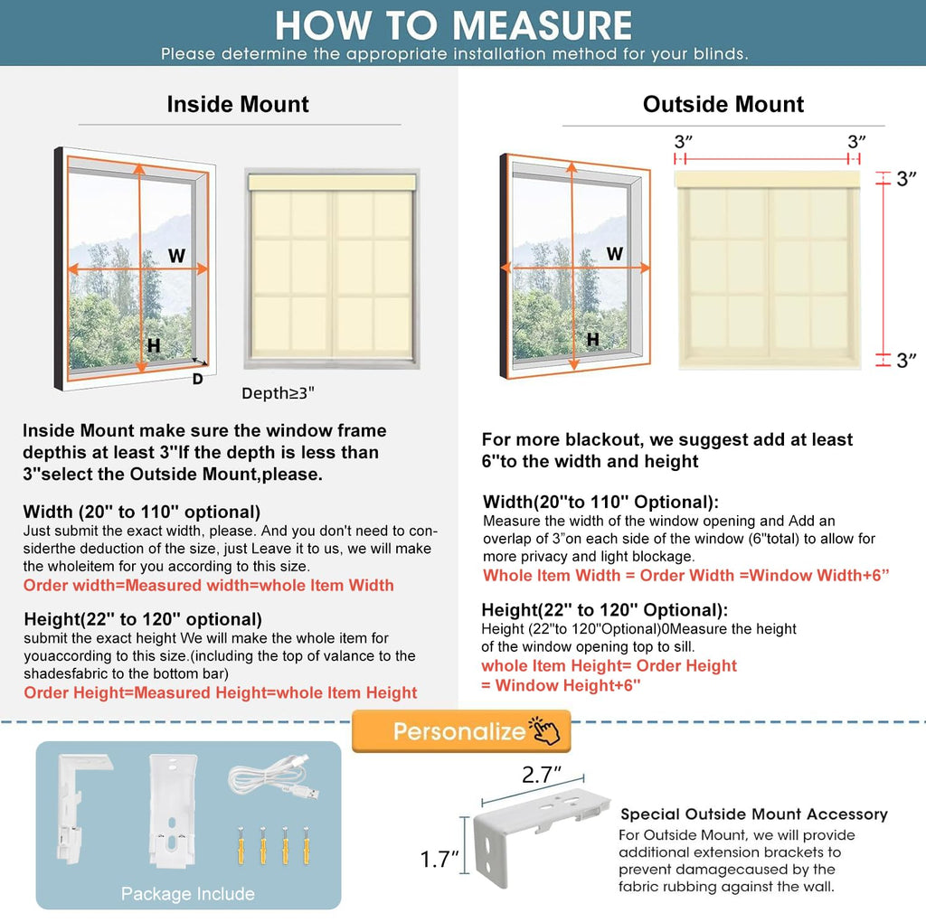 Motorized Blinds with Remote, 100% Blackout, Voice Controlled