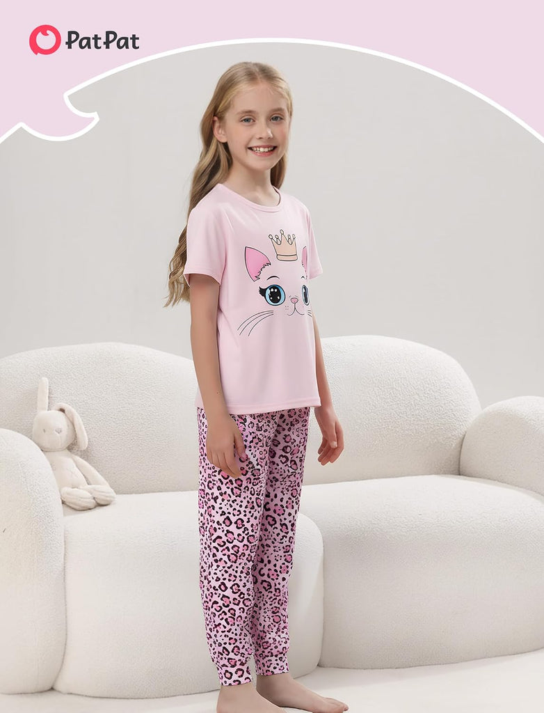 Girls Pajamas Set Kids 2 Piece Sleepwear Comfortable PJs