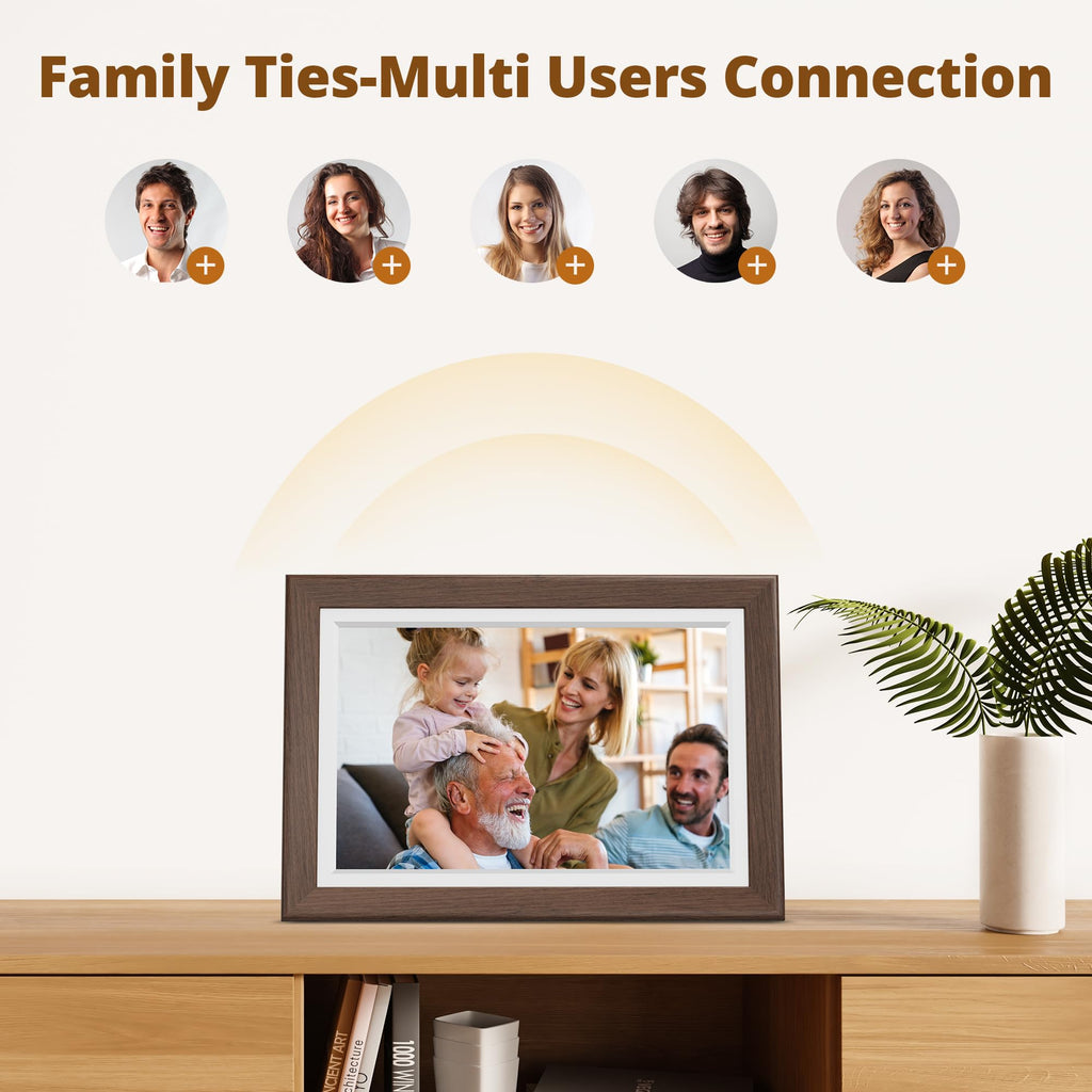 Digital Picture Frame WiFi 10 inch IPS Touch Screen Digital Photo Frame Display, 32GB Storage, Auto-Rotate, Share