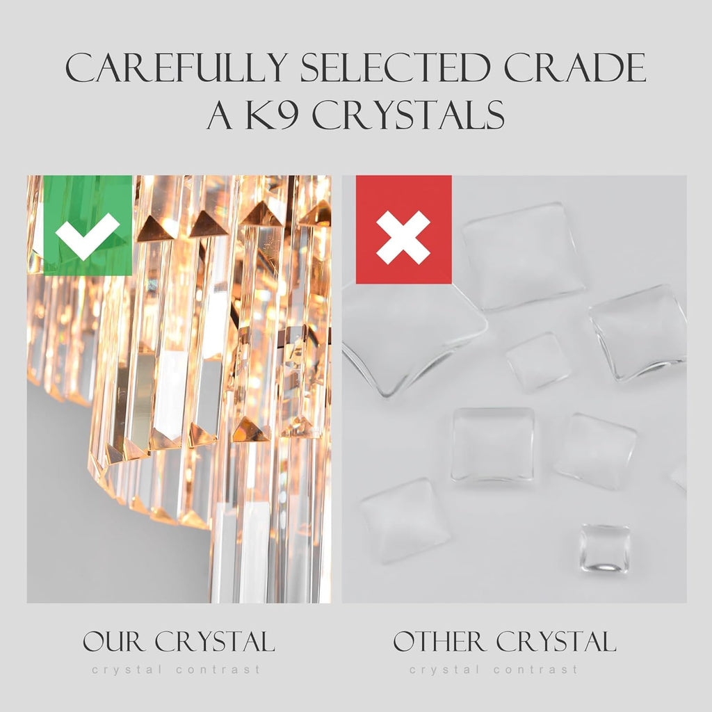 Inspired Odeon Style 8-Light Modern Crystal 3-Tier Chandelier - A107-B07CWJF3BH
