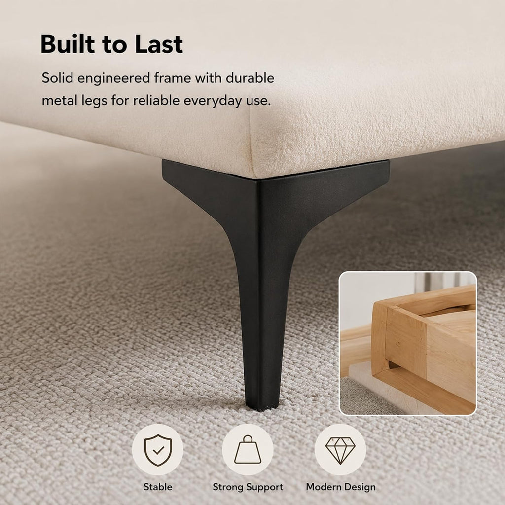 Storage Bench with Storage, Upholstered Storage Ottoman Bench,Chest Storage | Bedroom Bench for End of Bed, Entryway